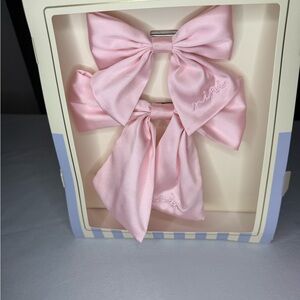 “Mom” & “Mini” Pink Satin Hair Bow Set- Perfect For Mom & Daughter